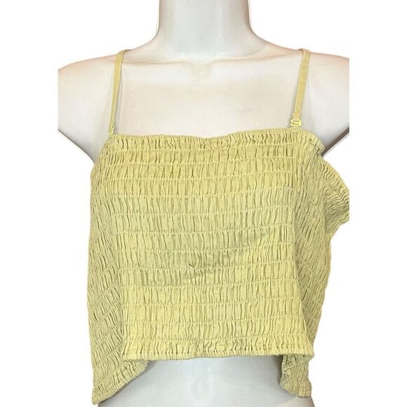 ATM Linen Smocked Tube Top in Seagrass NWT Size XL - Picture 2 of 6